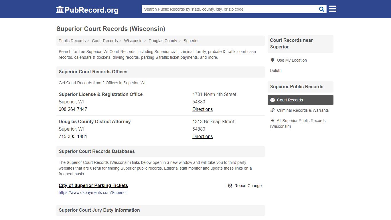 Free Superior Court Records (Wisconsin Court Records)