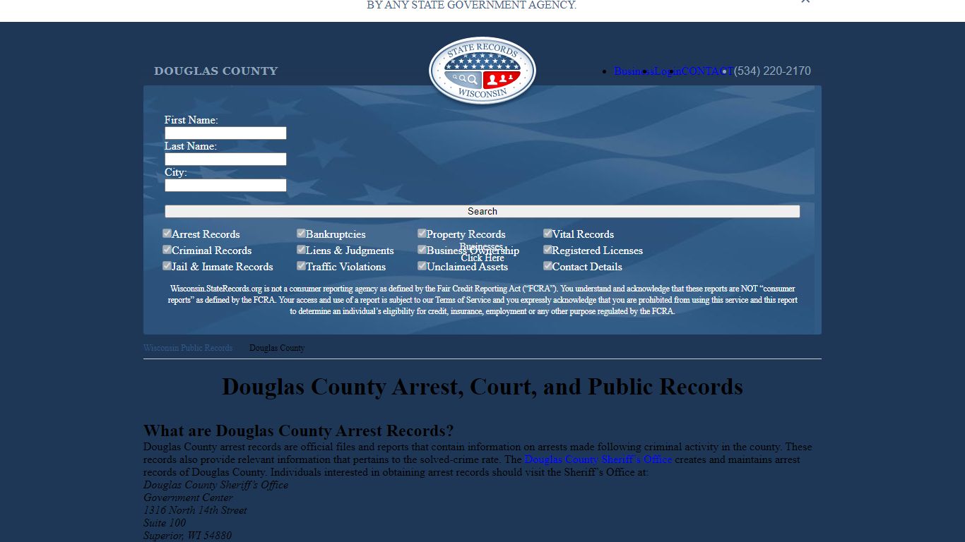 Douglas County Arrest, Court, and Public Records